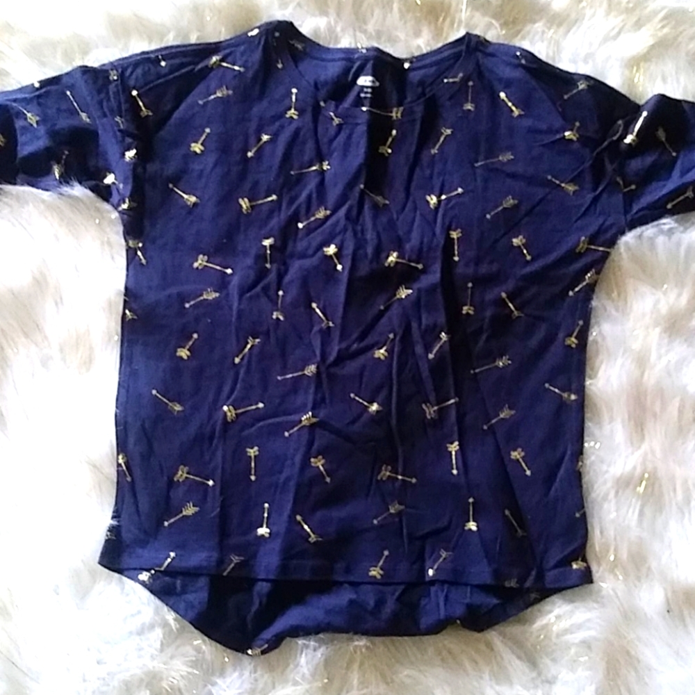 Blue & gold long sleeve shirt size 8Y